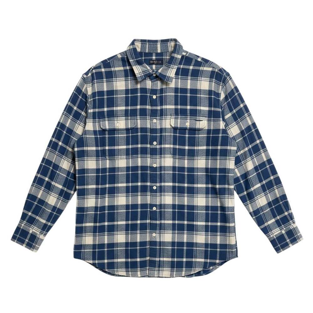 Gap Classic Fit Blue Plaid Flannel Button-Up Shirt XXL/0108